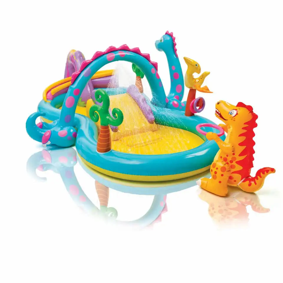 Playcenter Dinoland mit Sprüher Rutsche Zubehör 333x229x112cm