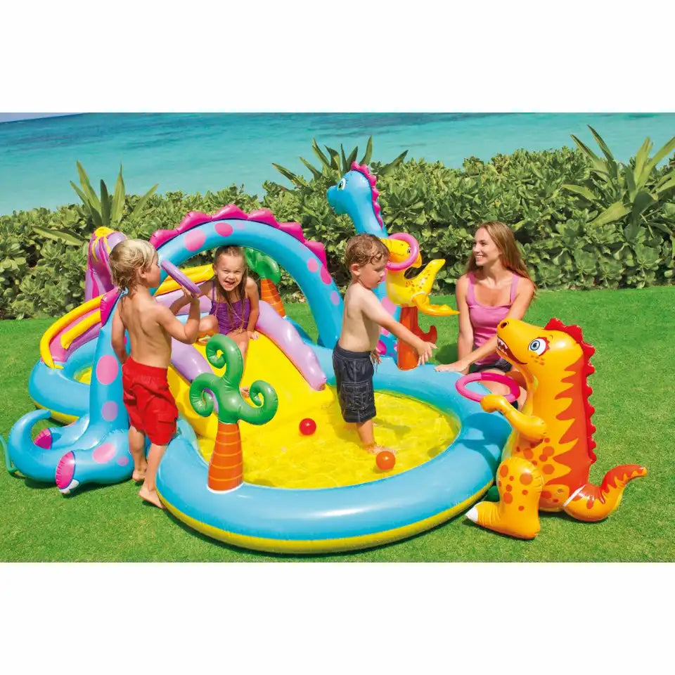 Playcenter Dinoland mit Sprüher Rutsche Zubehör 333x229x112cm