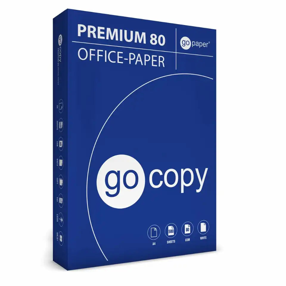  go copy Premium Kopierpapier A4 „go copy Premium Kopierpapier DIN A4 80g/m² weiß holzfrei – Palette"