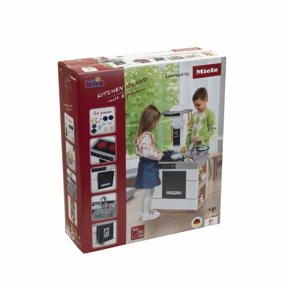 Kinder-Spielküche Miele Kücheninsel Salt & Peper weiß
