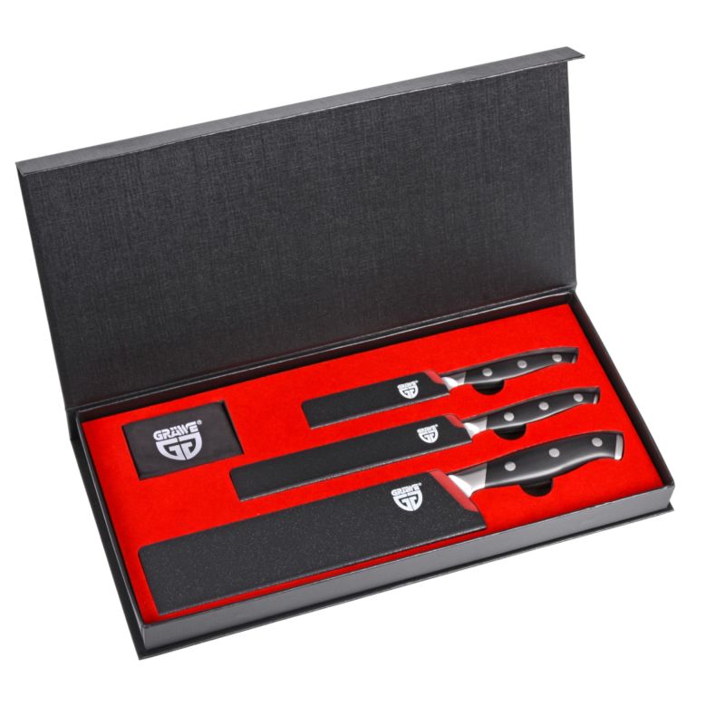 Gräwe Messer-Set Spezialstahl 3 teilig für Hotelerie & Gastronomie