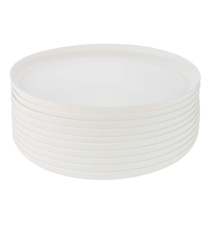 GRÄWE Kunststoffteller Linea Ø 18 cm, 10 Stück – Weiß