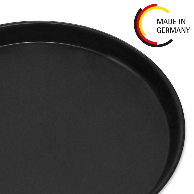 GRÄWE Pizzablech Ø 24 cm – 10er-Set, Blaublech, unbeschichtet, Made in Germany