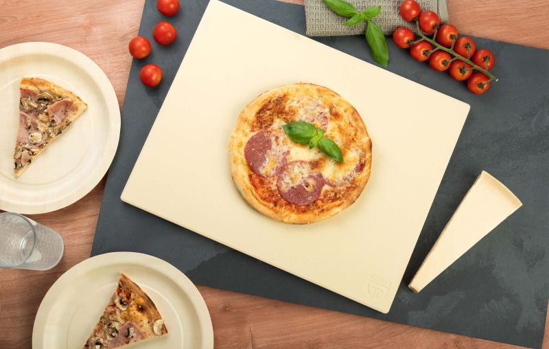 GRÄWE Pizzastein 38x30x1,5 cm – Cordierit, bis 800 °C