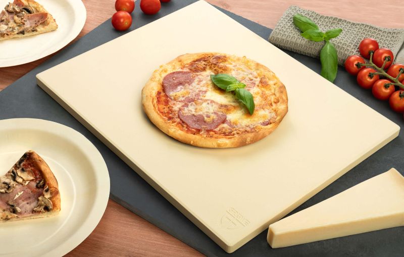 GRÄWE Pizzastein 38x30x1,5 cm – Cordierit, bis 800 °C