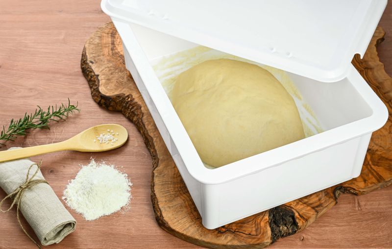 GRÄWE Teigbox 16 cm hoch – weiß, lebensmittelecht, stapelbar