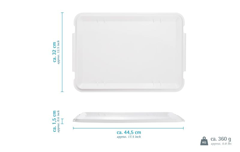 GRÄWE Teigbox mit Deckel 8 cm – weiß, lebensmittelecht, stapelbar