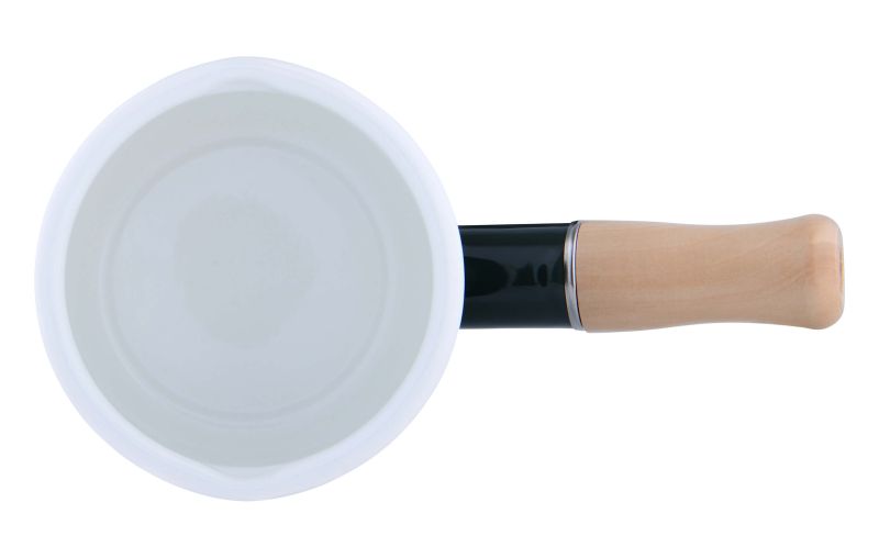 GRÄWE Milchtopf Ø 10,5 cm 450 ml emailliert grau induktionsgeeignet