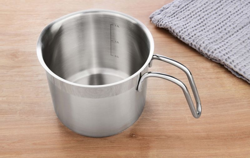 GRÄWE Milchtopf Pro-Line Ø 14 cm 1,5 L aus Edelstahl induktionsgeeignet