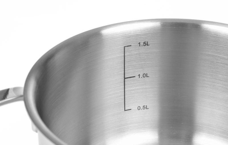 Gräwe Kochtopf Serie Pro-Line 16cm 1,5L mit Liter-Skala und Deckel