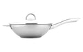 Gräwe Wokpfanne Pro-Line Edelstahl 28cm 2,8L mit Glasdeckel
