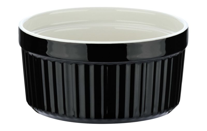 GRÄWE Dessertschalen 6 Stück aus Keramik schwarz glänzend Ø10 cm, 250°C ofenbeständig, spülmaschinengeeignet