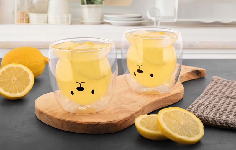 GRÄWE Doppelwandige Thermogläser 250 ml 2er-Set Motiv Bär