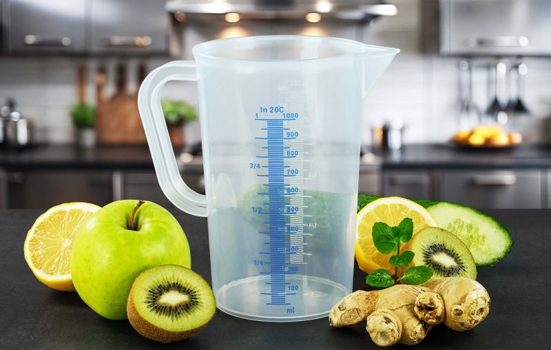 GRÄWE Messbecher Kunststoff 1 Liter – transparent, mit Skala