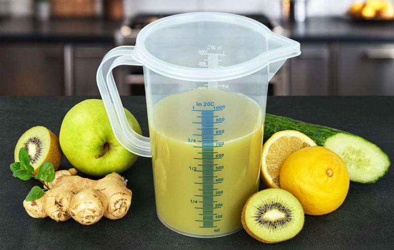 GRÄWE Messbecher Kunststoff 1 Liter – transparent, mit Skala