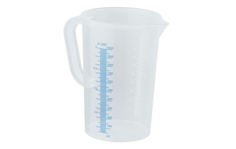 GRÄWE Messbecher Kunststoff 1 Liter – transparent, mit Skala