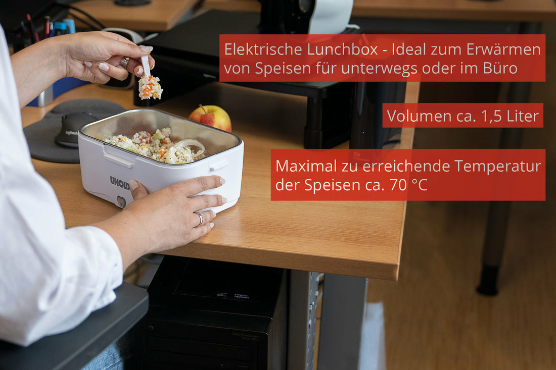 Unold elektrische Lunchbox 58850 1,5L Speisenwärmer für Büro Camping Auto