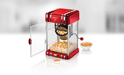 Unold Popcornmaker 48535 Retro Classic 50er-Jahre-Stil BPA-frei mit Auffangschale