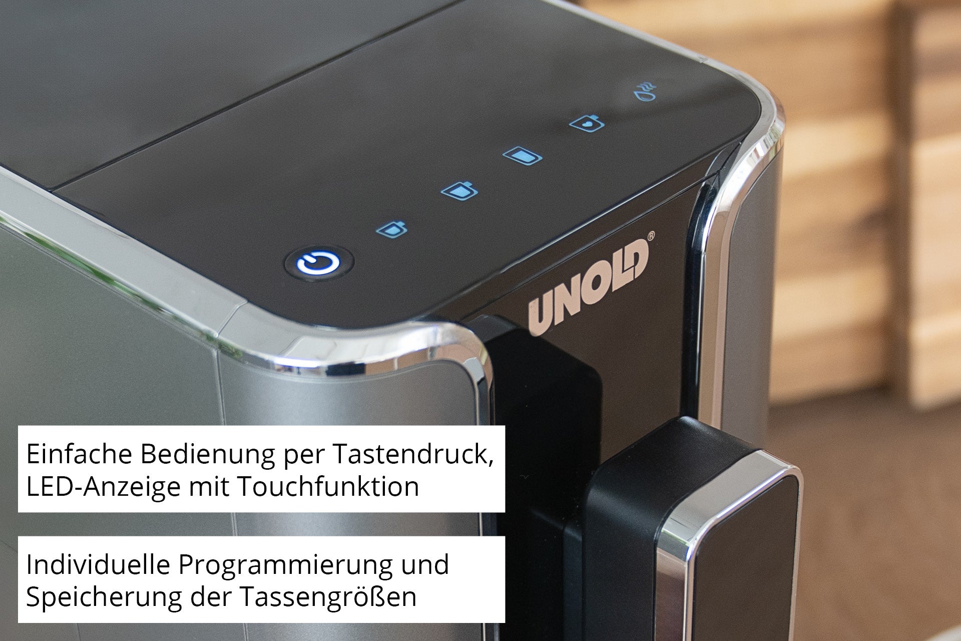 Unold Kaffeevollautomat Luca 28835 19 Bar Profi-Druck & Vorbrühfunktion