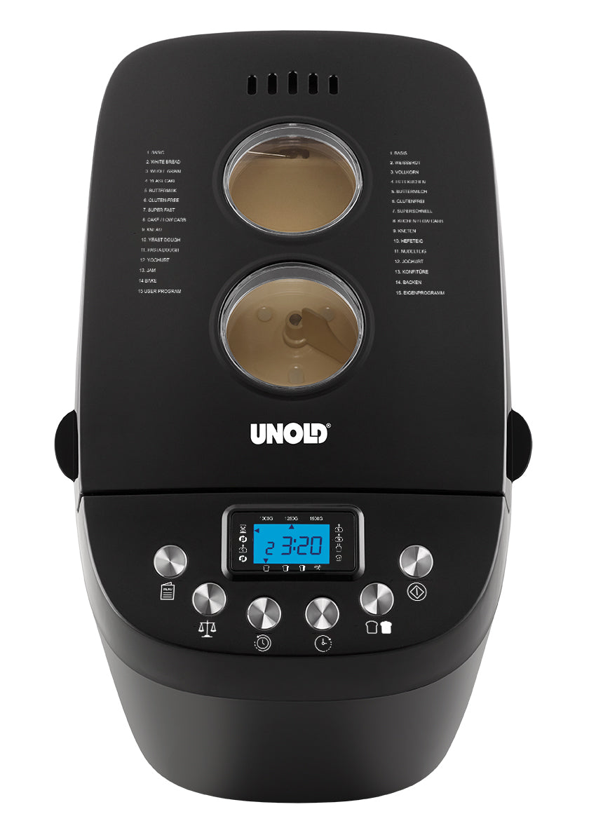 Unold Backmeister Big Brotbackautomat 15 Programme bis 1,5kg Brot Doppelkneter