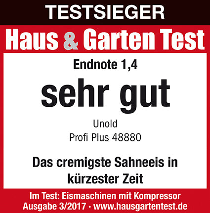 Unold Eismaschine Profi Plus 48880 mit Kompressor 2,5L Eisbereiter