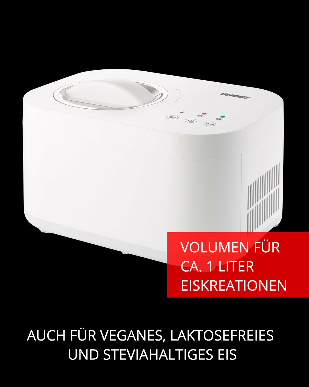 Unold Eismaschine Snow 48820 mit Kompressor 1L Eisbereiter