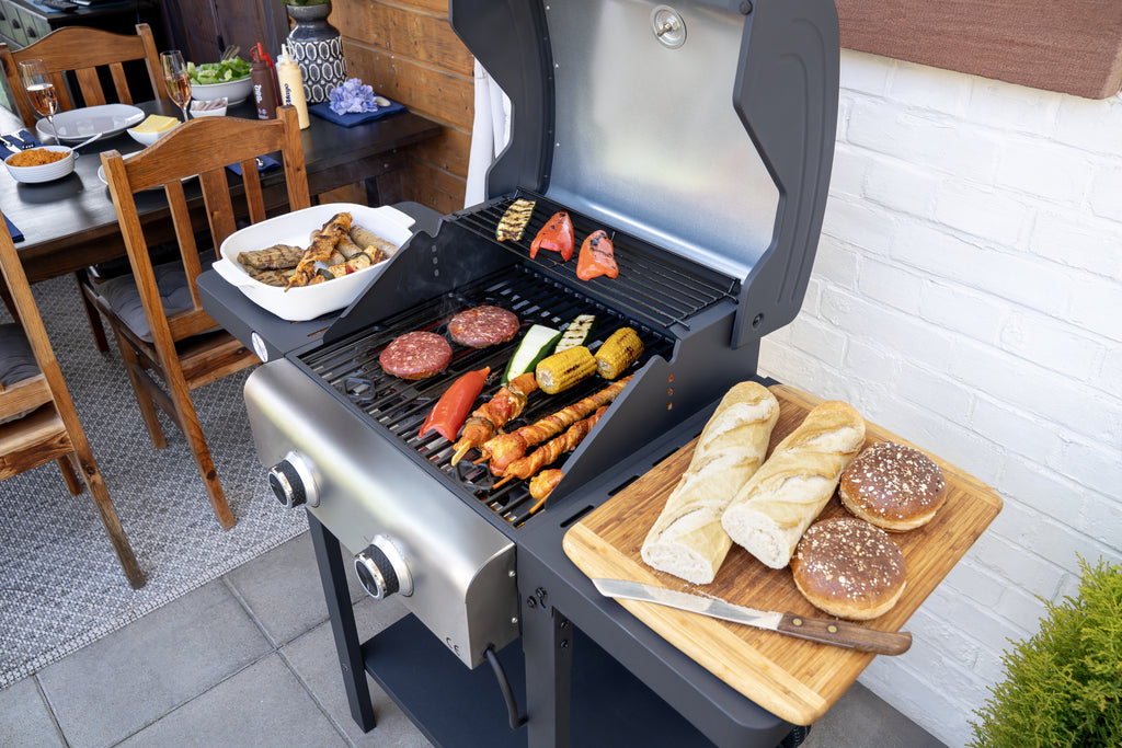 Unold Barbecue Grill-Wagen Buddy 58595 elektrisch 2600 W schwarz Edelstahl
