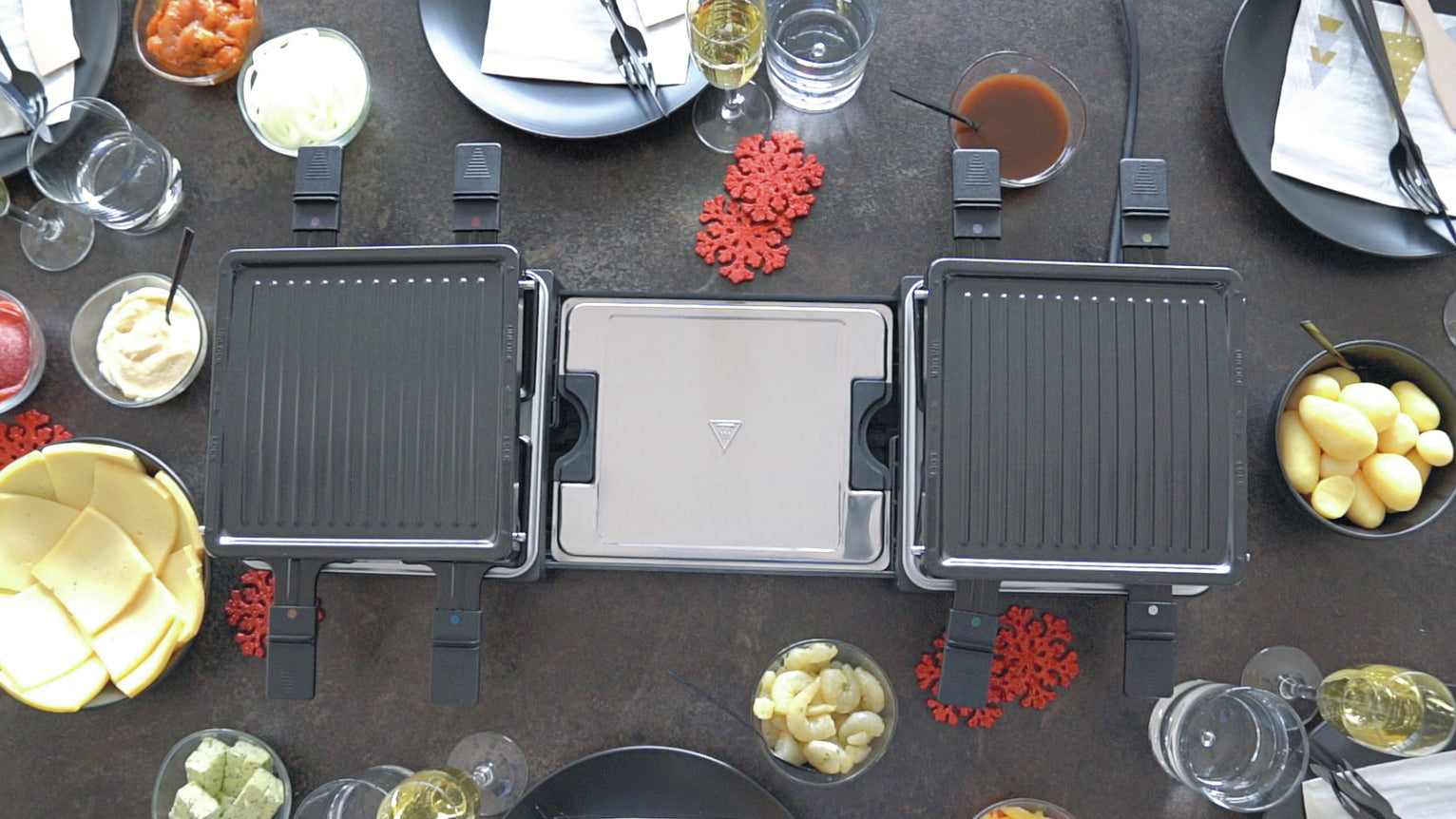 Unold Raclette Extendable 48755 ausziehbares Raclette bis zu 8 Personen 1300W