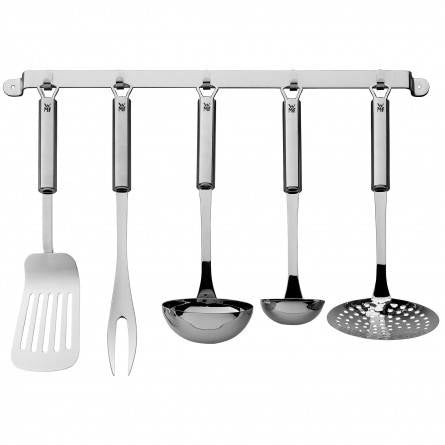 WMF Küchenhelferset 6-teilig Edelstahl mit Wandleiste 18.7152.9990