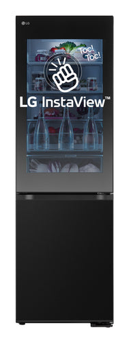 LG GBG5160CEV InstaView Kühl-Gefrier-Kombination Black Steel
