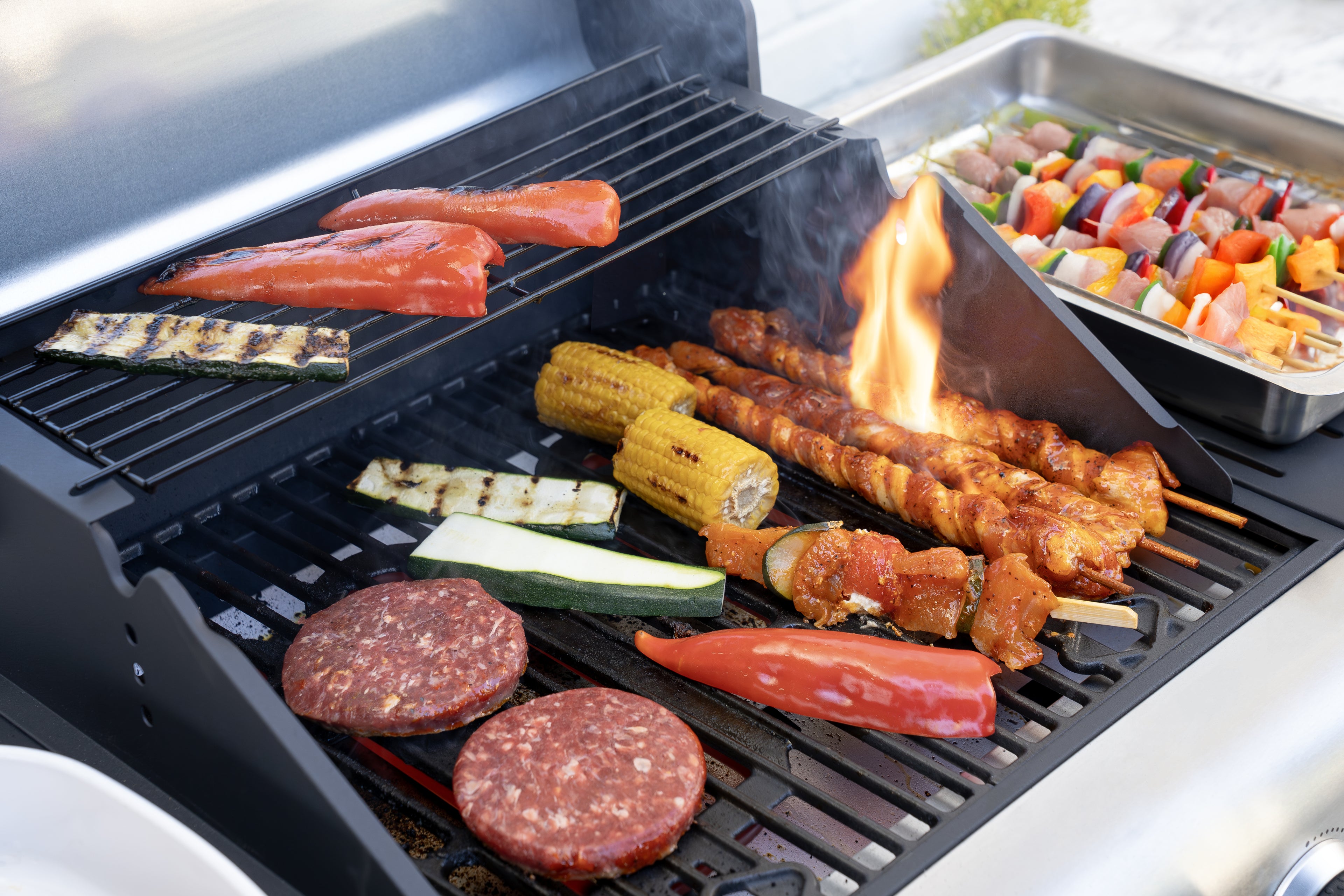 Unold Barbecue Grill-Wagen Buddy 58595 elektrisch 2600 W schwarz Edelstahl
