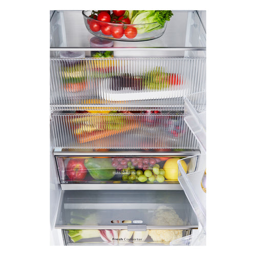 LG GBG5160CEV InstaView Kühl-Gefrier-Kombination Black Steel