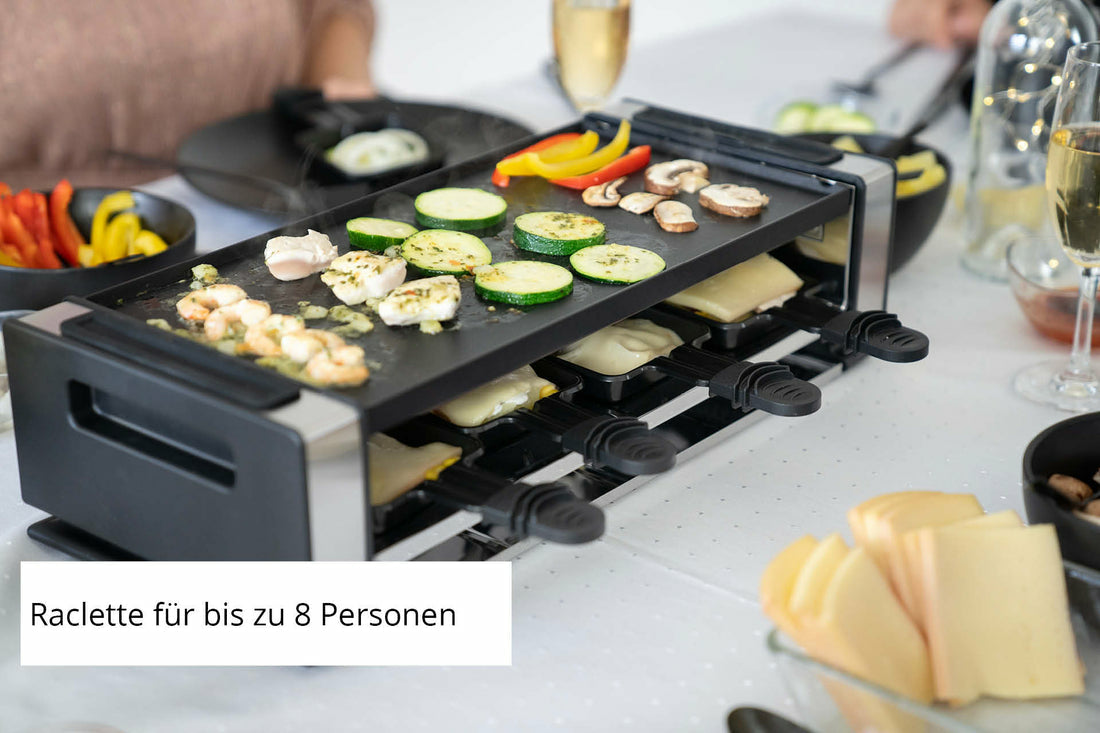 Unold Raclette Finesse Basic 48730 bis zu 8 Personen mit Grillplatte