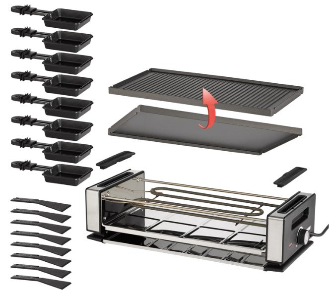 Unold Raclette Finesse Basic 48730 bis zu 8 Personen mit Grillplatte
