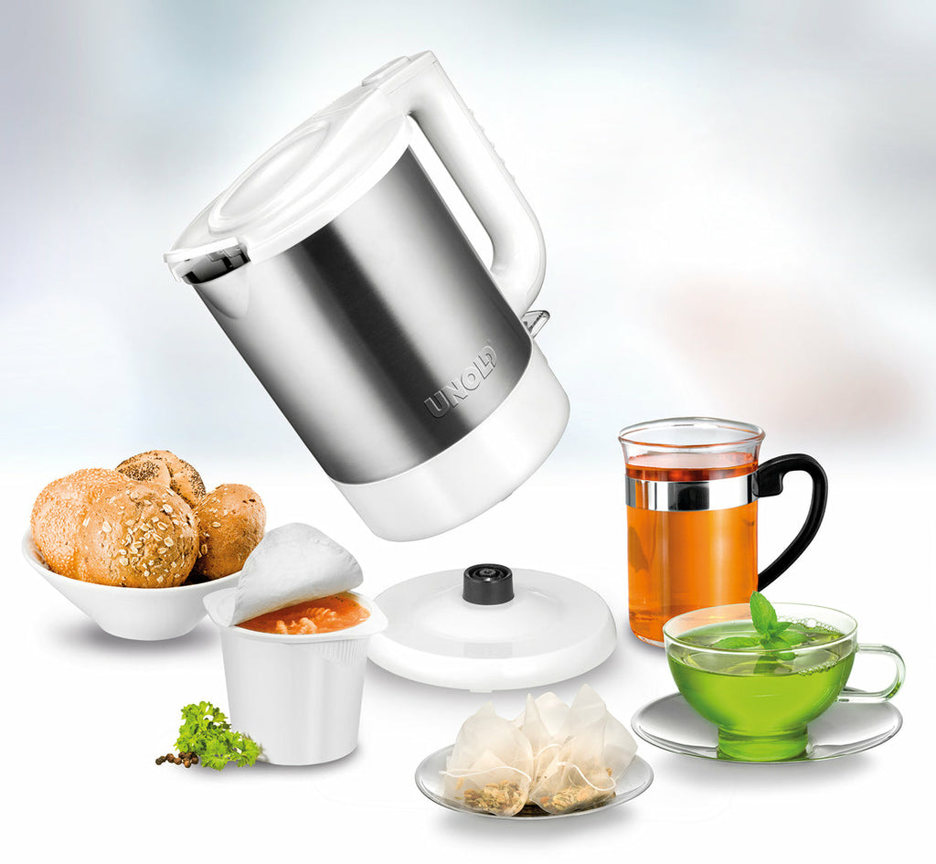 Unold Wasserkocher 18010 Edition white Edelstahl mit Kalkfilter 1,5L 2200W