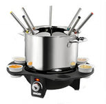 Unold Fondue Elegance 48645 aus Edelstahl & Keramik bis zu 8 Personen Käse & Fleisch