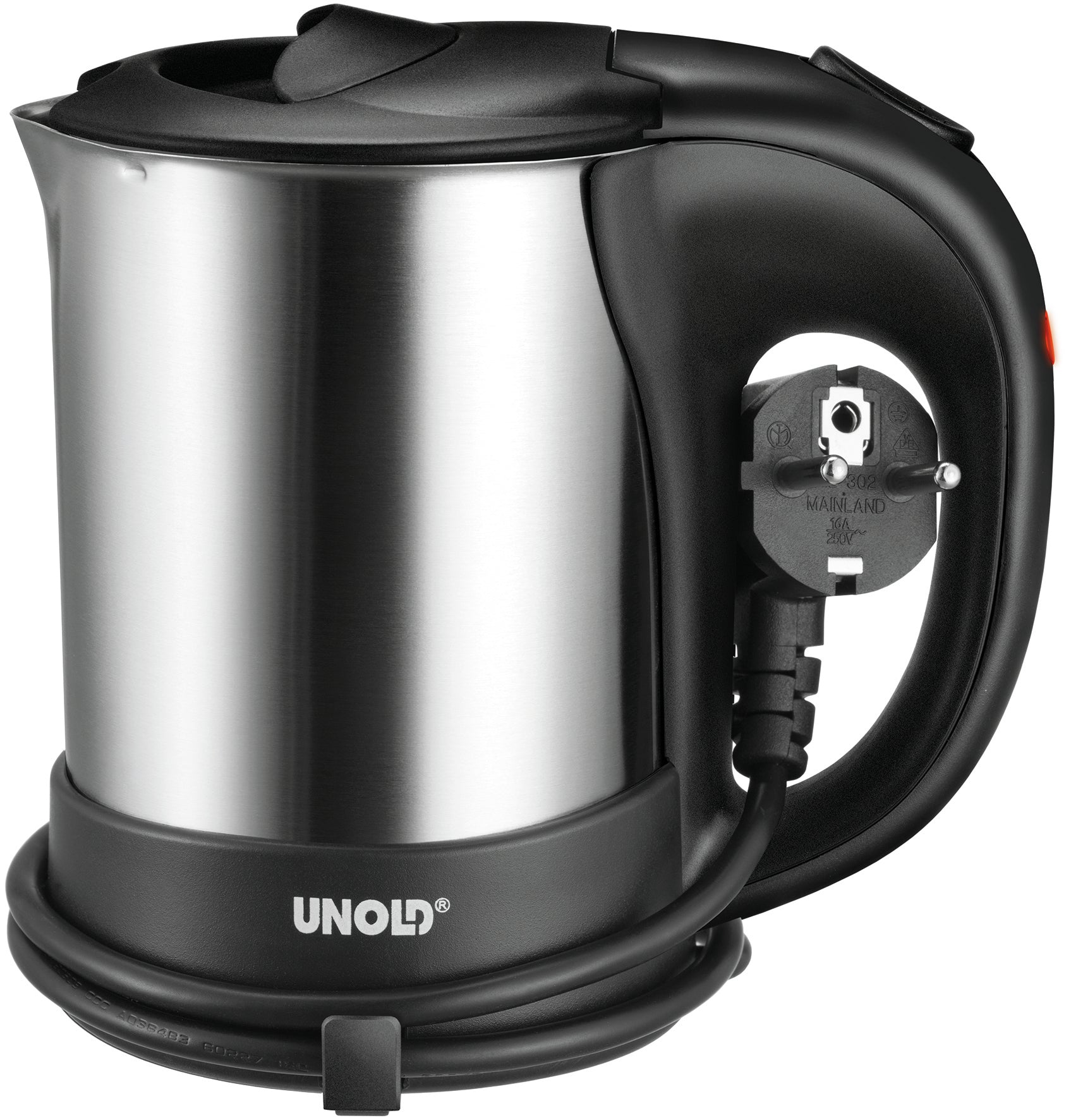 Unold Reise-Blitzkocher 18575 Edelstahl 0,5L 1000W Wasserkocher