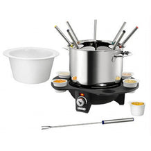 Unold Fondue Elegance 48645 aus Edelstahl & Keramik bis zu 8 Personen Käse & Fleisch