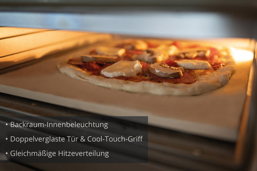 Unold Pizzaofen Don Alfredo 68805 elektrisch 450 Grad 1700 W schwarz inklusive Zubehör