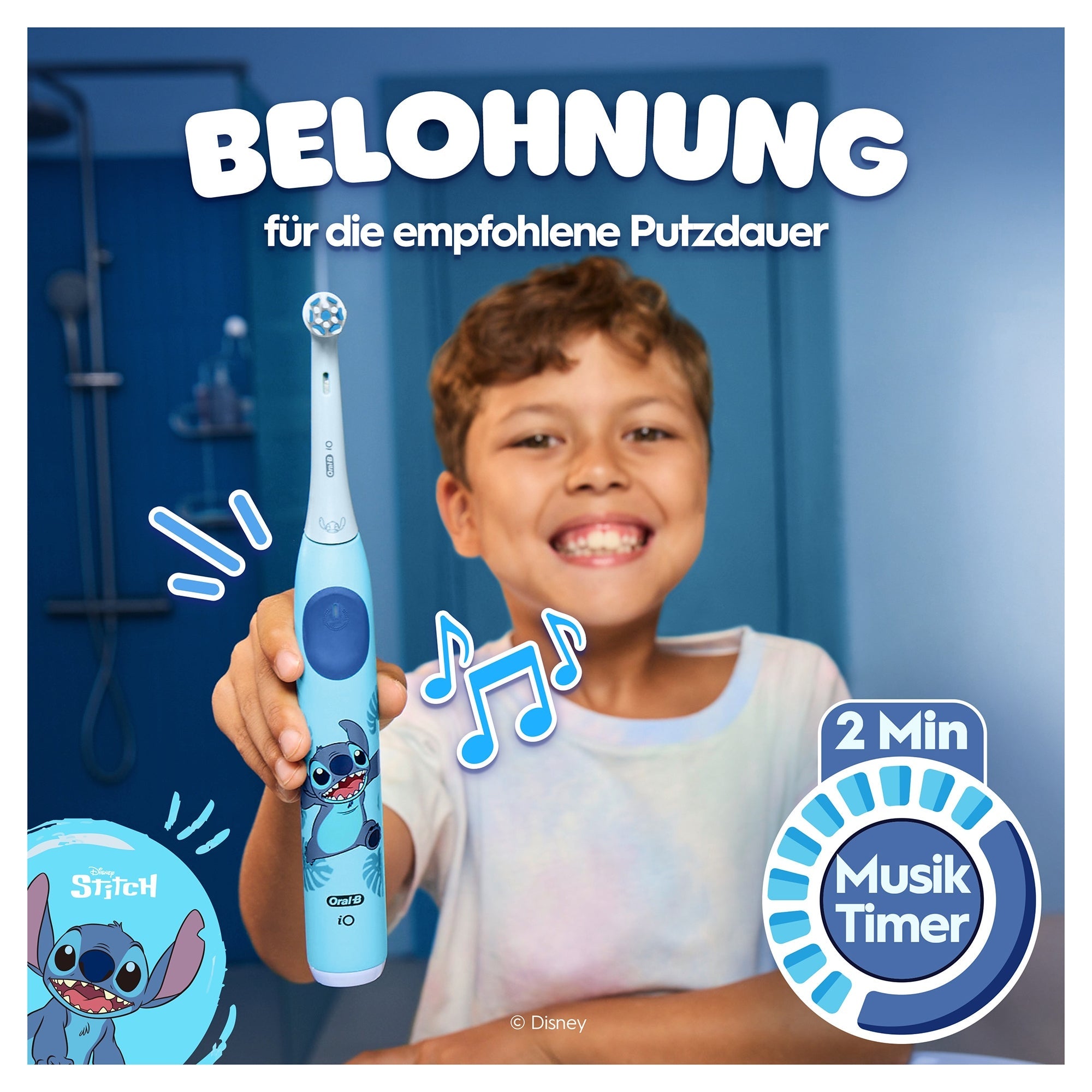 Oral-B iO Kids 6+ Elektrische Zahnbürste Stitch + Reiseetui
