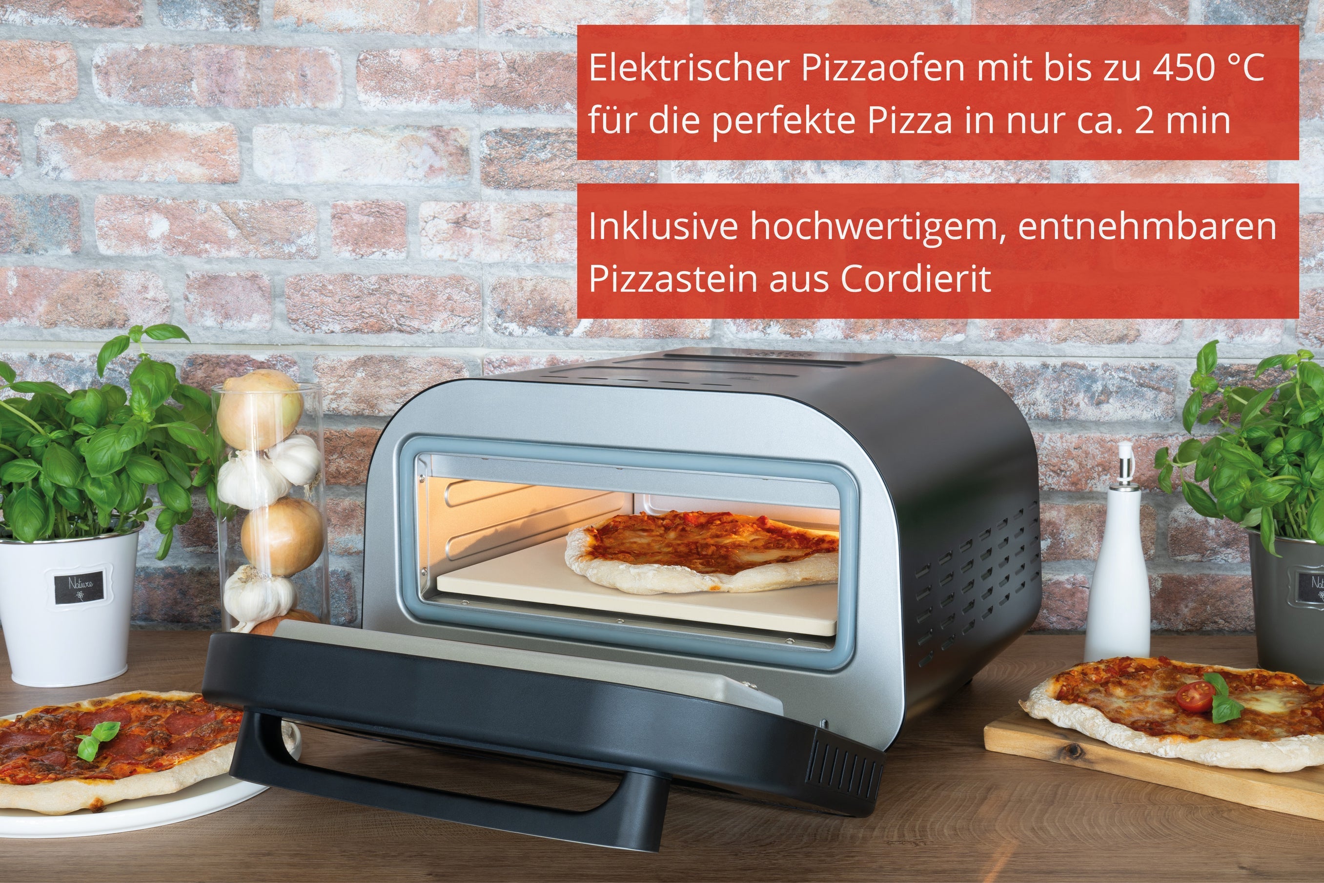 Unold Pizzaofen Don Luigi 68815 Sonderedition elektrisch 450 Grad inklusive Zubehör