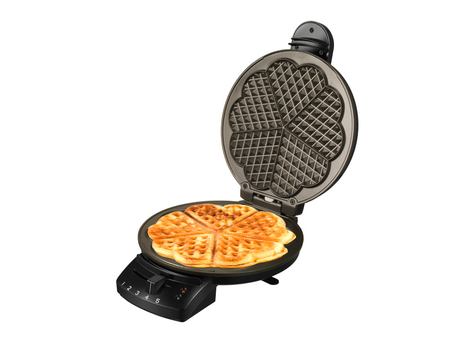 Unold Waffelautomat Diamant 48235 Herz-Waffeln stufenlos & Überhitzungsschutz Waffeleisen