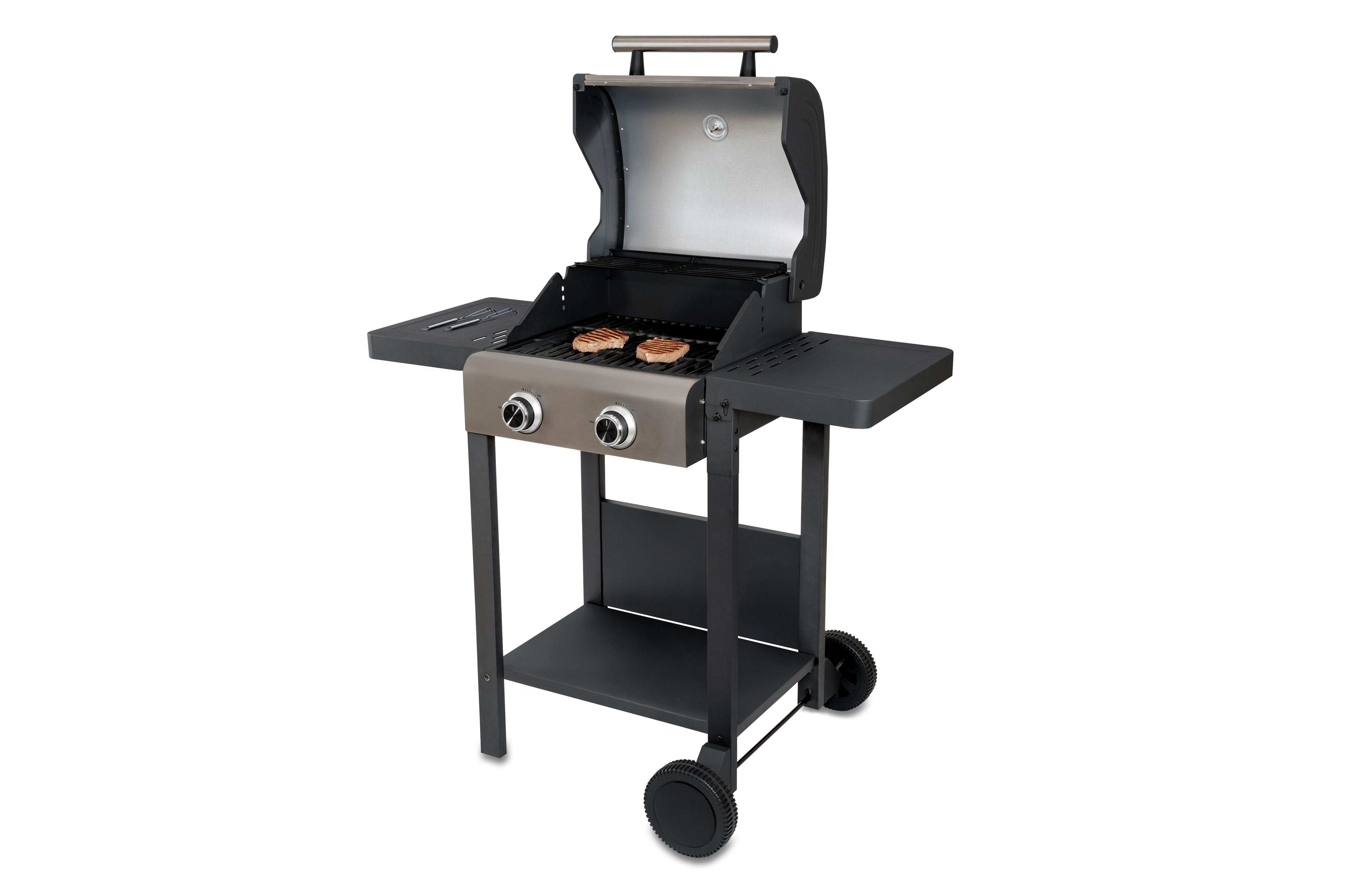 Unold Barbecue Grill-Wagen Buddy 58595 elektrisch 2600 W schwarz Edelstahl
