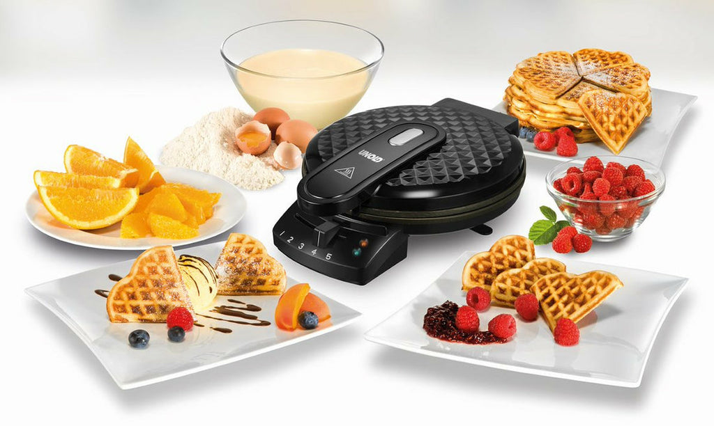 Unold Waffelautomat Diamant 48235 Herz-Waffeln stufenlos & Überhitzungsschutz Waffeleisen