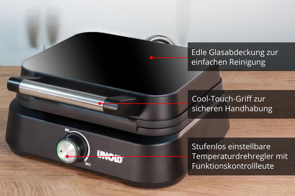 Unold Waffeleisen Brüssel 48275 Belgische Waffeln " Platten 1500W schwarz