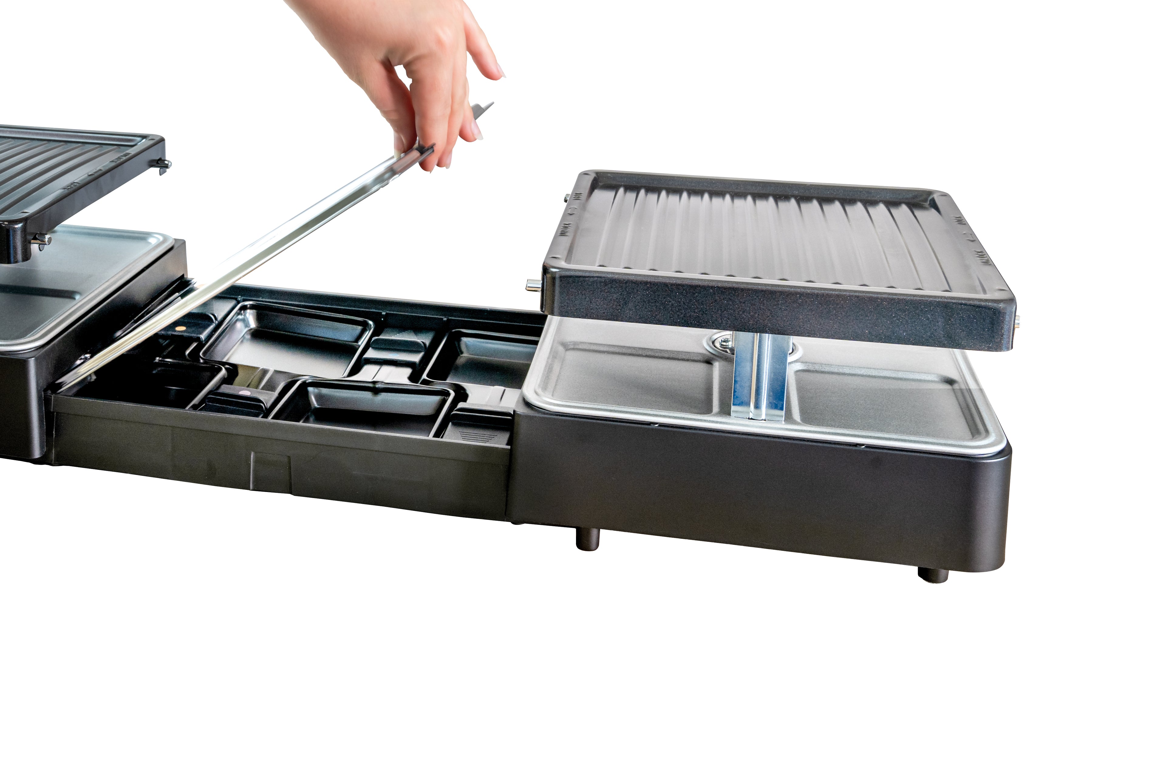 Unold Raclette Extendable 48755 ausziehbares Raclette bis zu 8 Personen 1300W