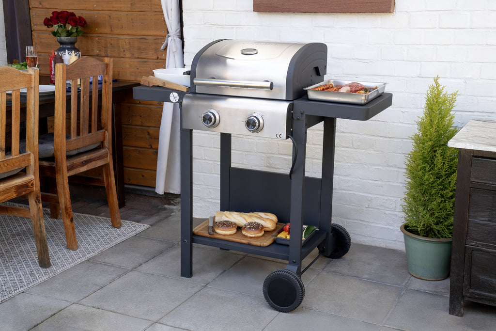 Unold Barbecue Grill-Wagen Buddy 58595 elektrisch 2600 W schwarz Edelstahl