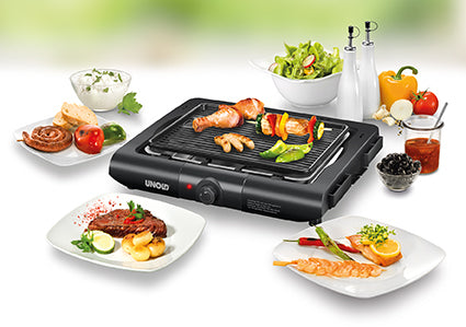 Unold Elektrogrill Standgrill Vario 58565 Tischgrill 1600W antihaft schwarz