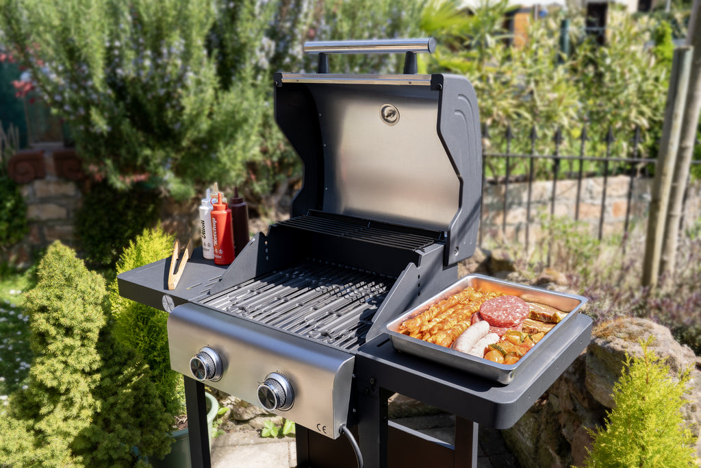 Unold Barbecue Grill-Wagen Buddy 58595 elektrisch 2600 W schwarz Edelstahl