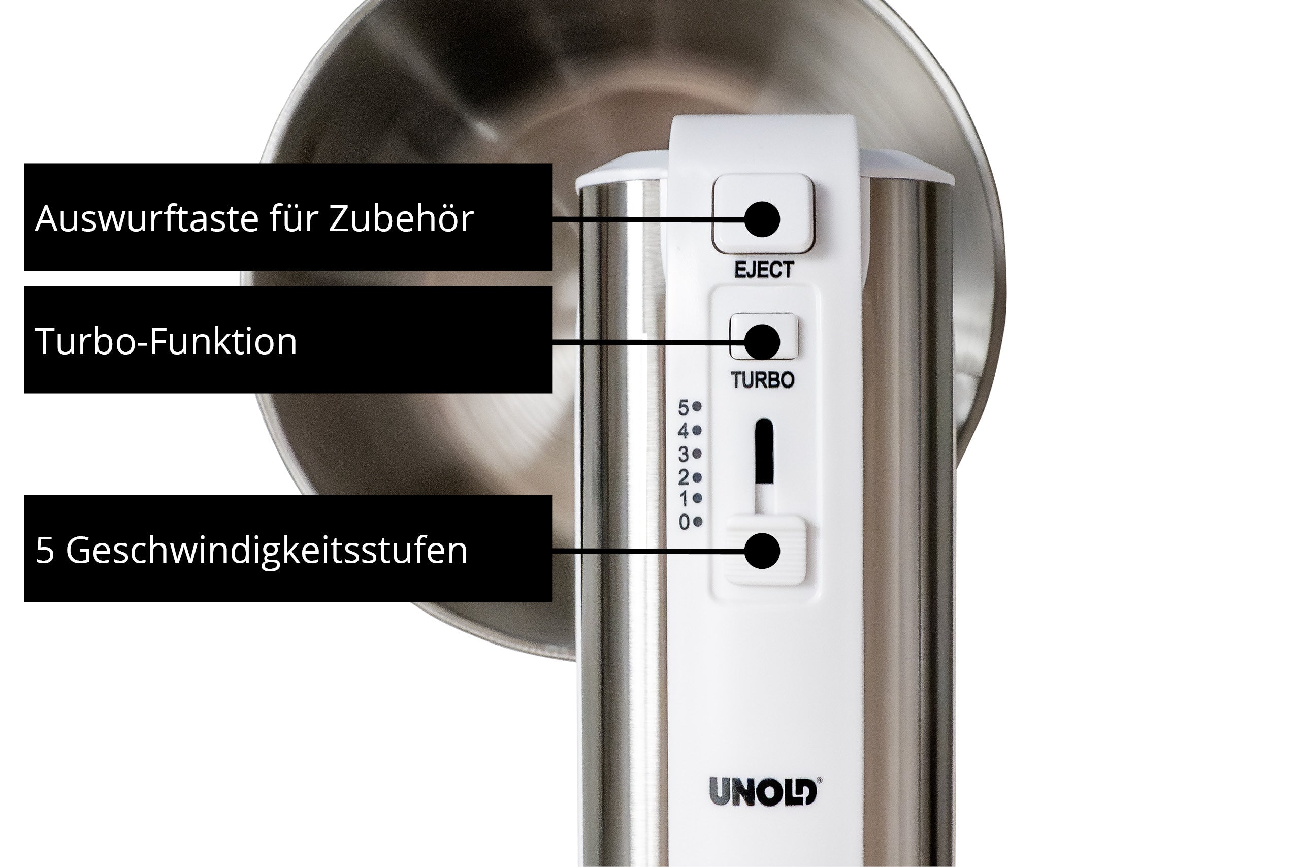 Unold Handmixer mit Rührschüssel Hannah 78720 500W 3,5L Turbo